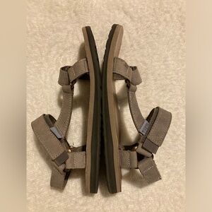 Gray Leather Tevas